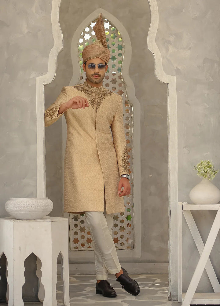 Gem Garments Jamawar Formal Men Sherwani - Naz