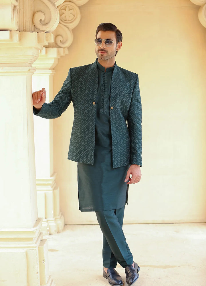 Gem Garments Silk Formal Men Prince Coat - Kabir
