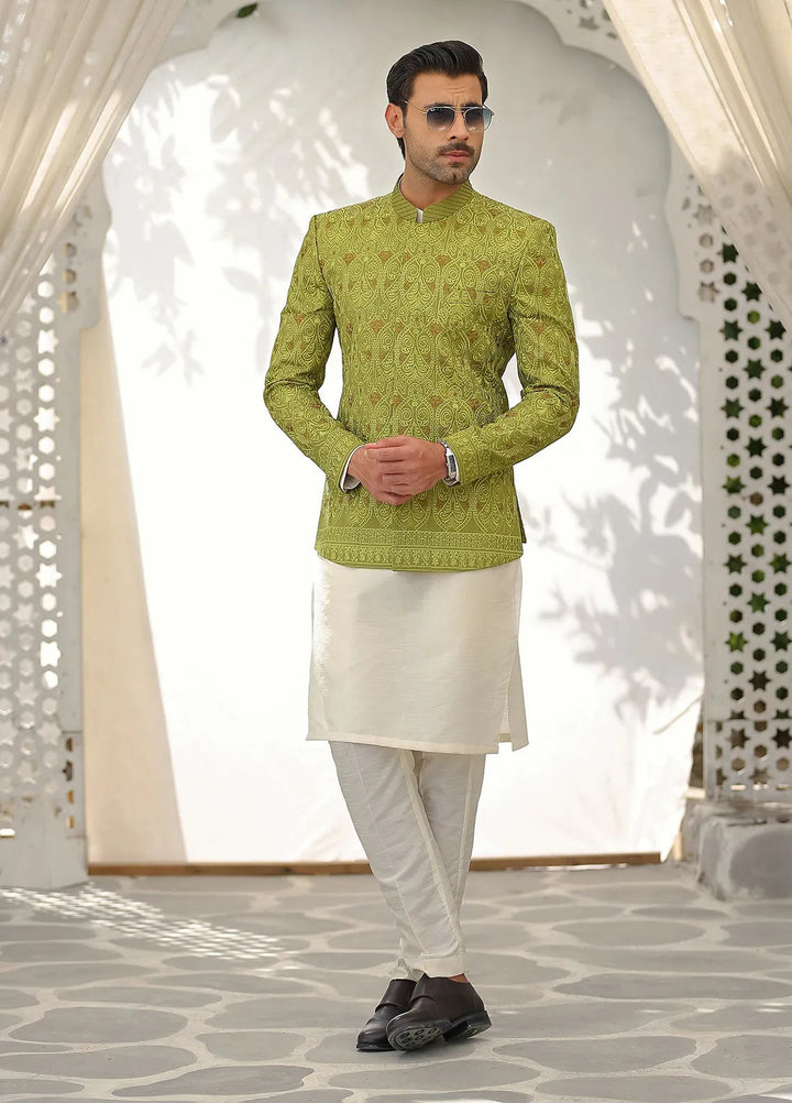 Gem Garments Silk Formal Men Prince Coat - Khadim
