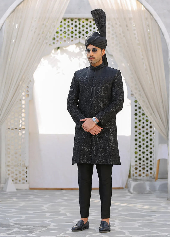 Gem Garments Silk Formal Men Sherwani - Aibak