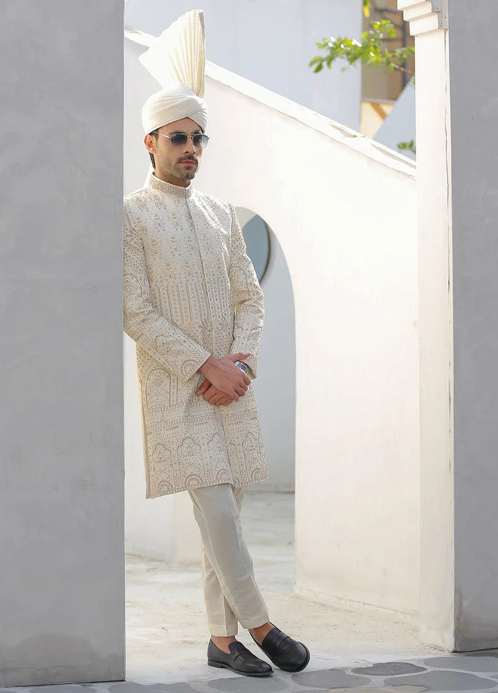 Gem Garments Silk Formal Men Sherwani - Riaz