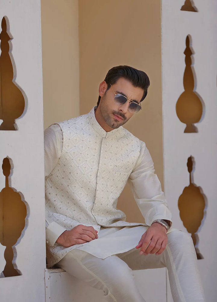 Gem Garments Silk Formal Men Waistcoat - Munzir