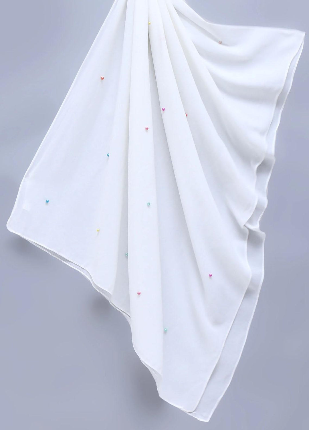 Abaya pk Hijab ABA22HJ Georgette Flair - White - Women Hijabs
