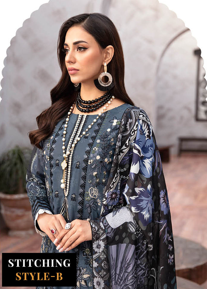 Ghazal By Ramsha Embroidered Lawn Suits Unstitched 3 Piece RSH24G L-908 - Summer Collection