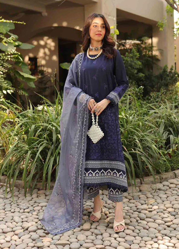 Naayas Pret Embroidered Lawn 3 Piece Suit NS23G Blueisaa