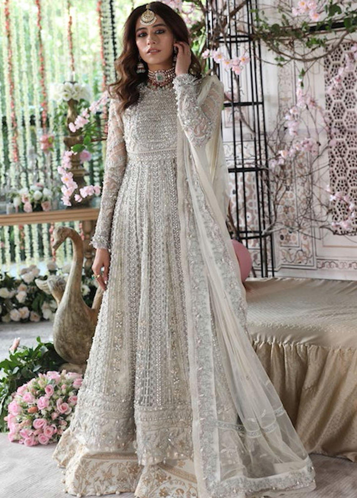 Gossamer by Zaha Embroidered Net Suits Unstitched 3 Piece ZKS22G D4 Neylan - Wedding Collection