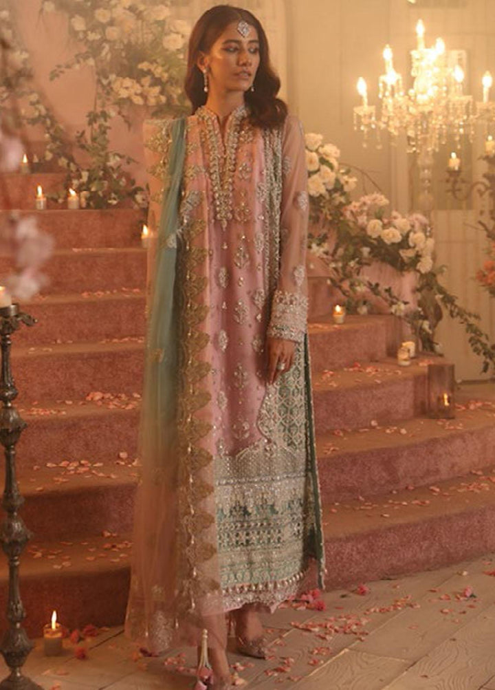 Gossamer by Zaha Embroidered Net Suits Unstitched 3 Piece ZKS22G D6 Emira - Wedding Collection