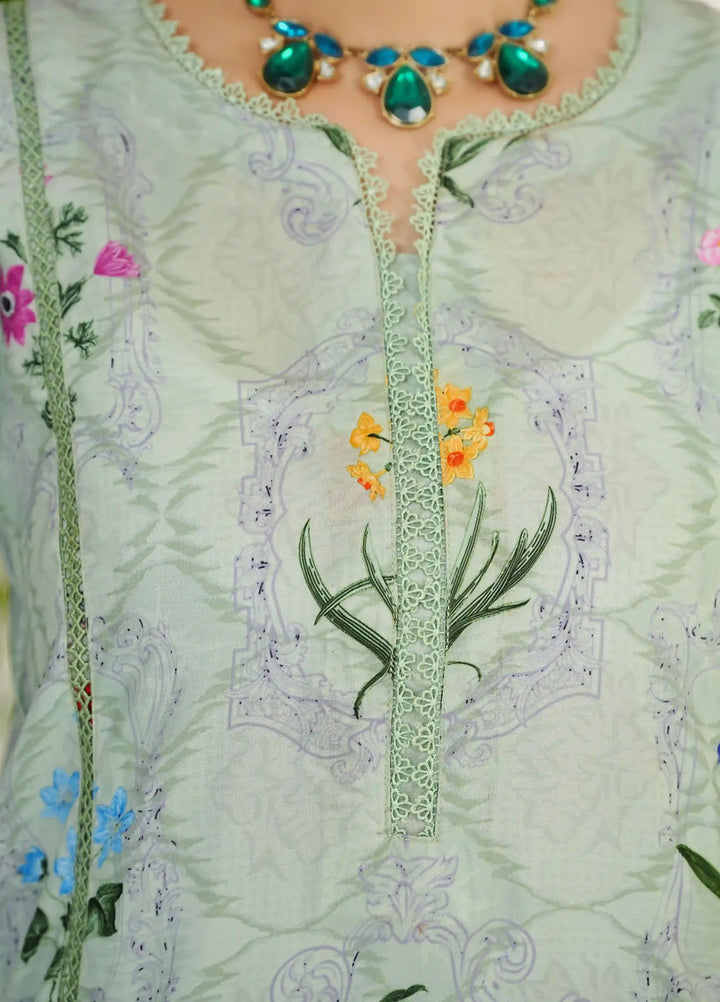 Grape Drape Pret Printed Swiss Lawn 2 Piece Suit Pistachio Bloom