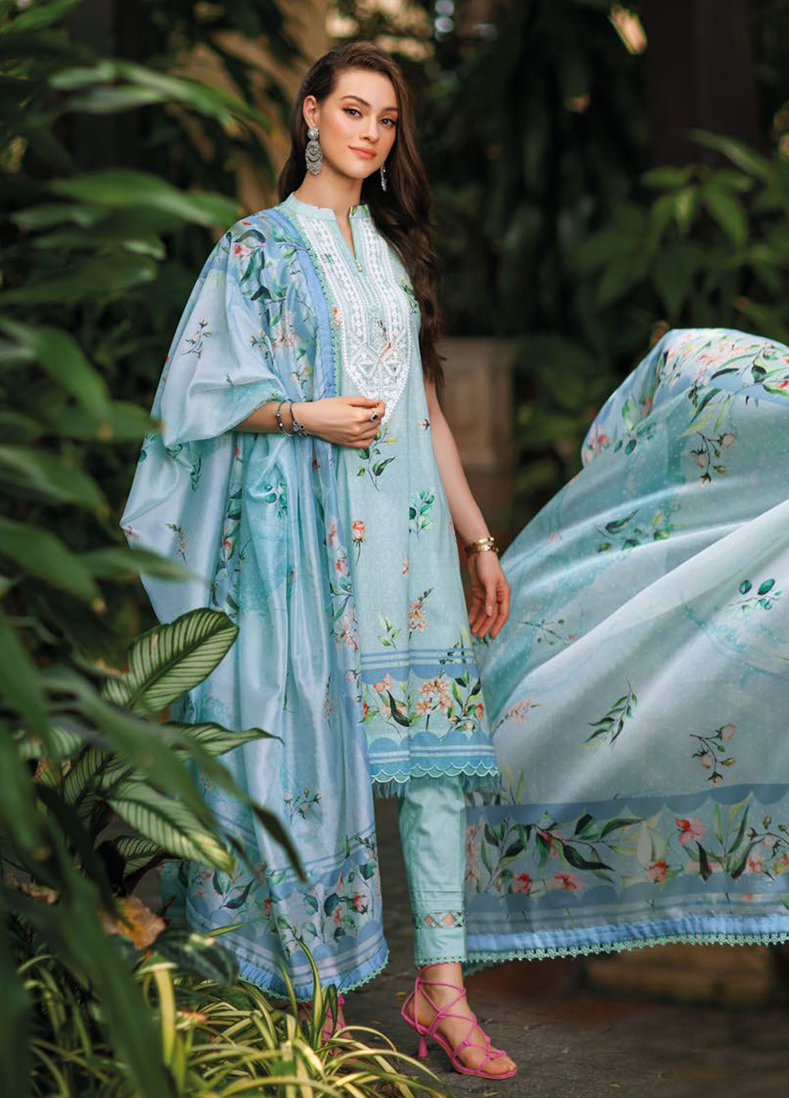 Gul Ahmed Embroidered Lawn Suits Unstitched 3 Piece GA23PS PM-32046 - Summer Collection main image 0