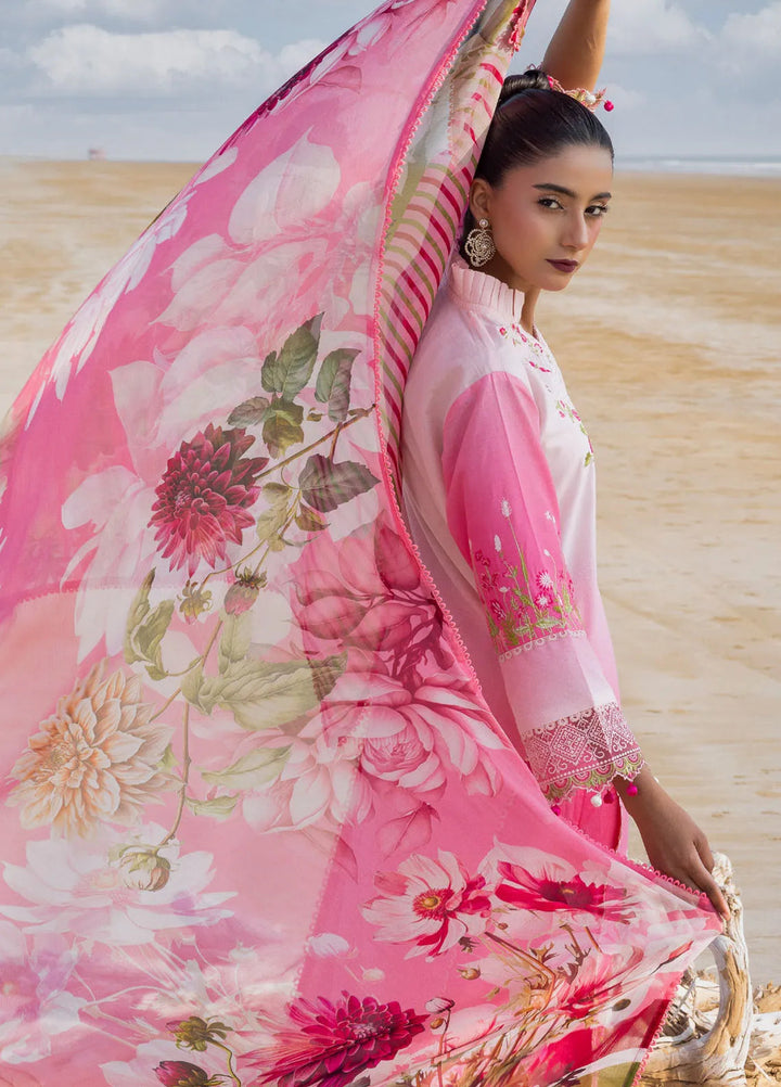 Gul Ahmed Embroidered Lawn Suits Unstitched 3 Piece GA25NS BM-52029 - Summer Collection