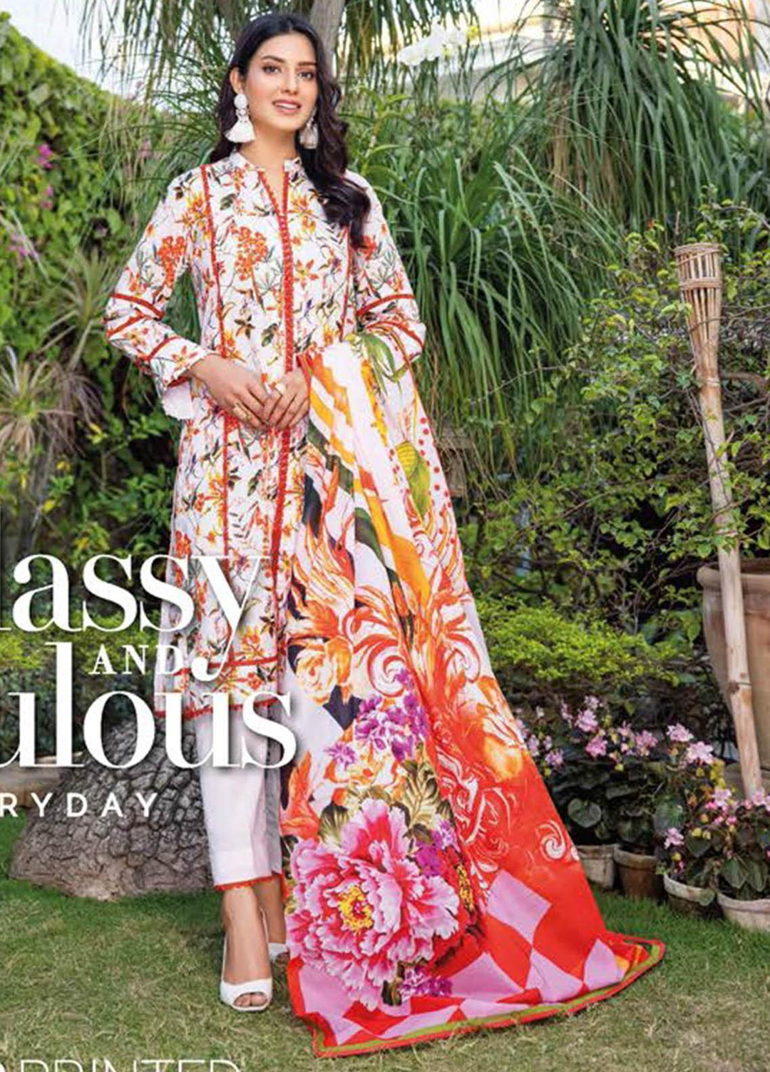Essential Lawn By Gul Ahmed Printed Lawn Suits Unstitched 3 Piece GA23E CL-32290 - Summer Collection