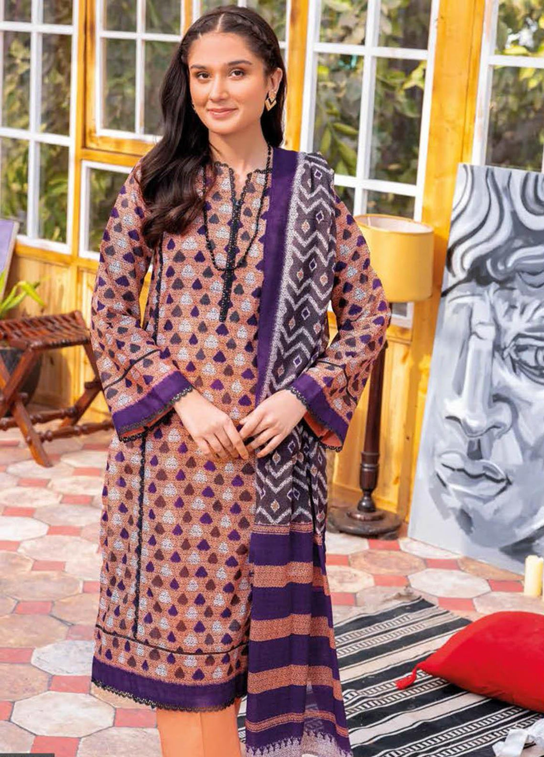 Essential Lawn By Gul Ahmed Printed Lawn Suits Unstitched 3 Piece GA23E CL-32431B - Summer Collection