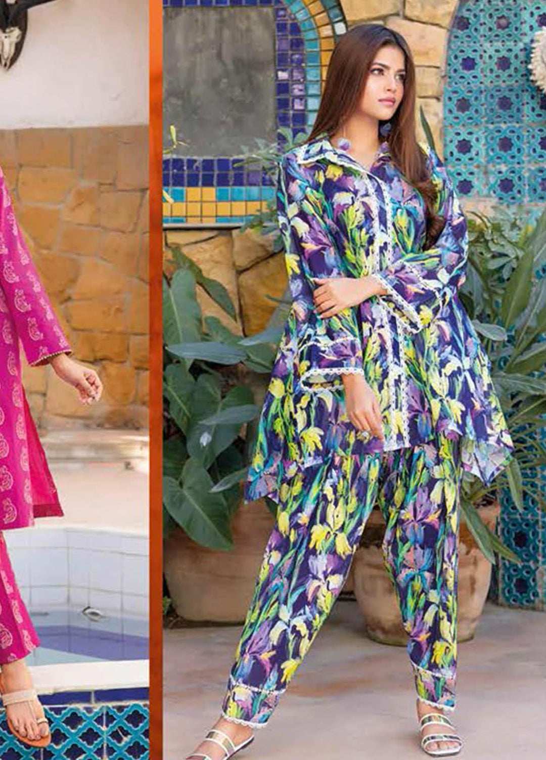 Essential Lawn By Gul Ahmed Printed Lawn Suits Unstitched 2 Piece GA23E TL-32056 - Summer Collection