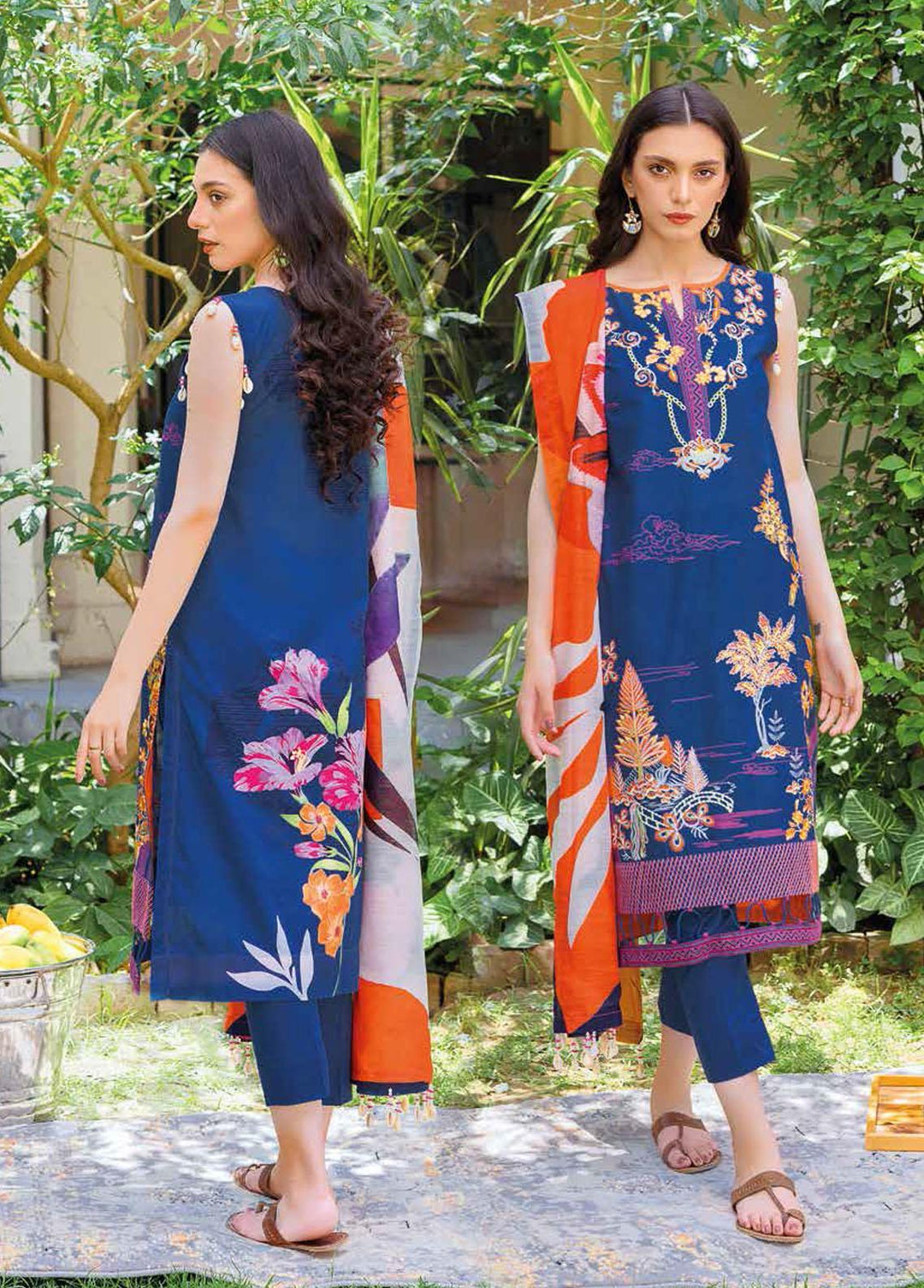 Gul Ahmed Embroidered Lawn Suits Unstitched 3 Piece GA22SB CNZ-12005 - Summer Collection