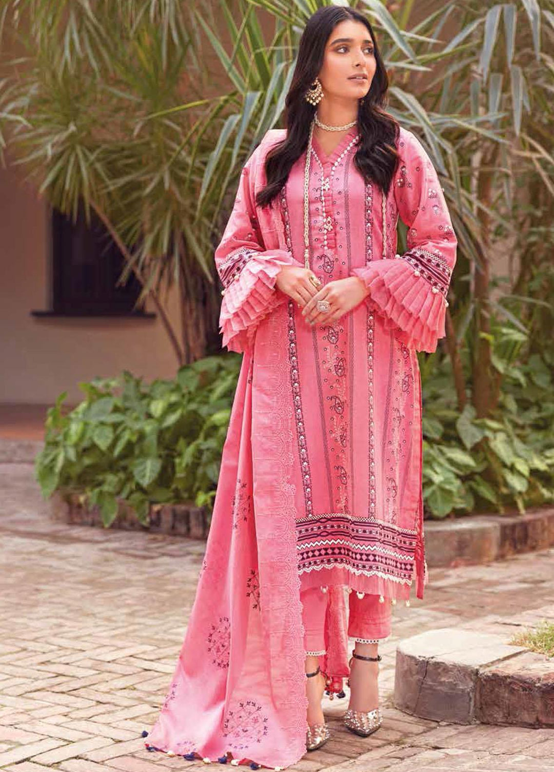 Gul Ahmed Embroidered Lawn Suits Unstitched 3 Piece GA22SB DN-22008 - Summer Collection