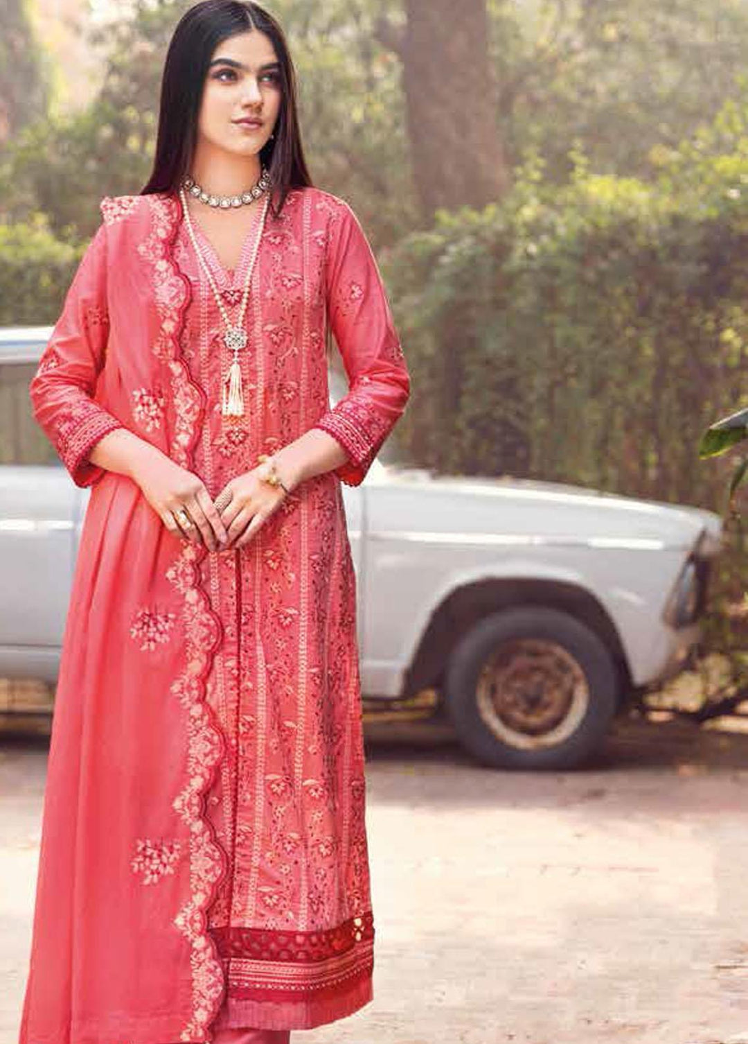 Gul Ahmed Embroidered Lawn Suits Unstitched 3 Piece GA22SB DN-22020 - Summer Collection
