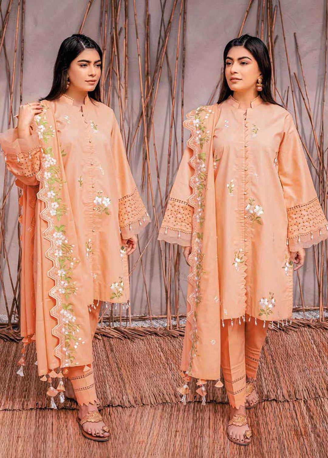 Gul Ahmed Embroidered Lawn Suits Unstitched 3 Piece GA22SB DN-22033 - Summer Collection