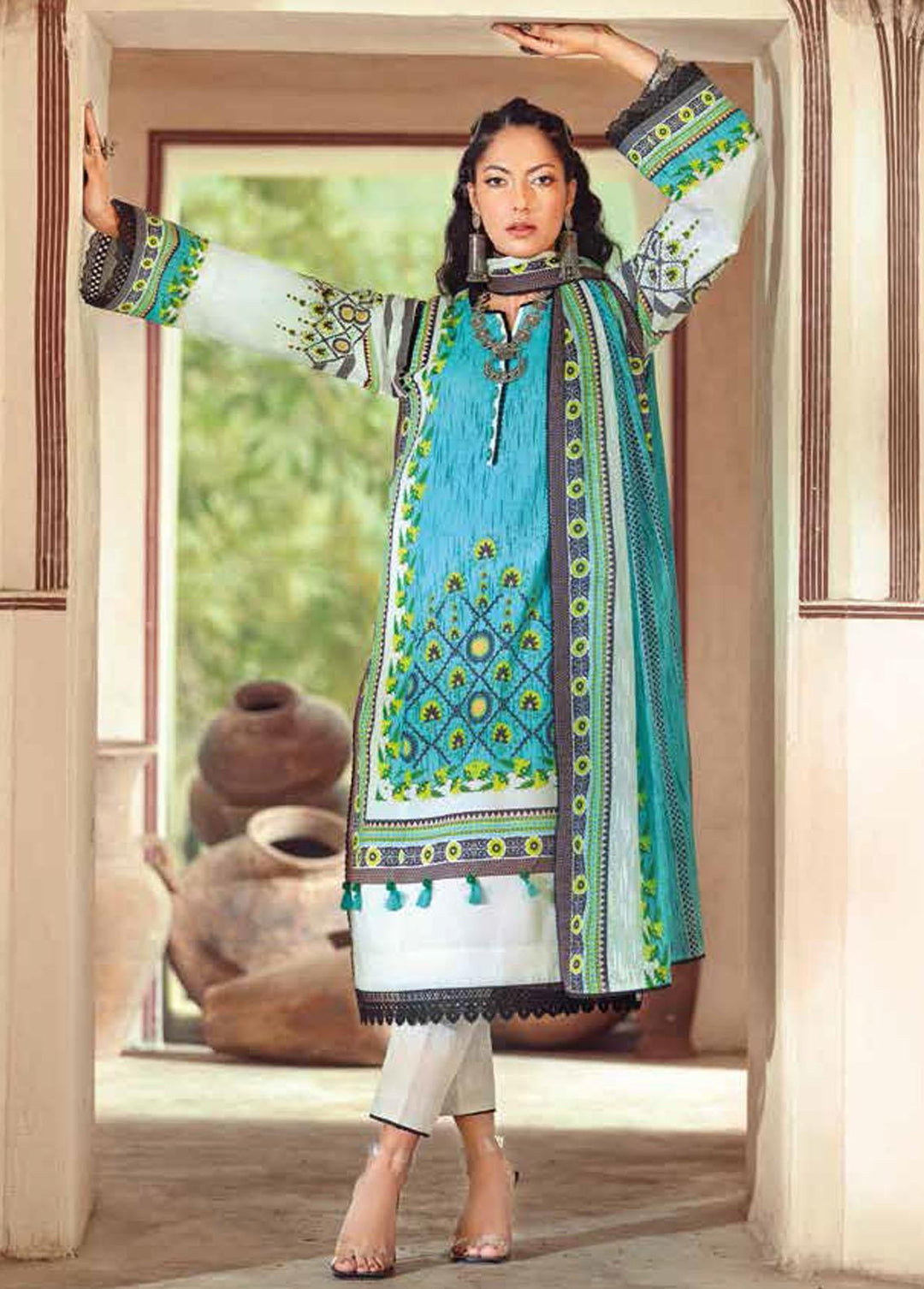 Gul Ahmed Printed Lawn Suits Unstitched 3 Piece GA22SB DN-22056 - Summer Collection