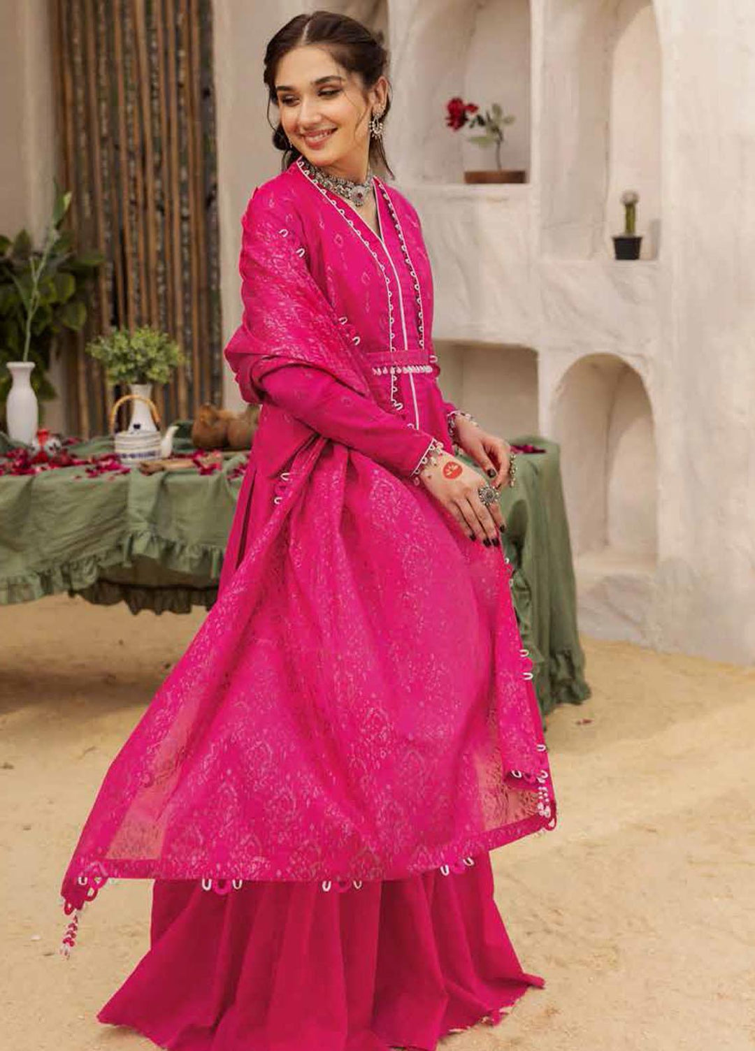 Gul Ahmed Printed Lawn Suits Unstitched 3 Piece GA23F CL-32414 - Festive Collection