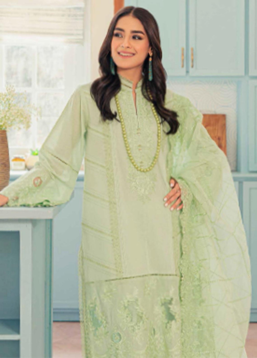 Gul Ahmed Embroidered Lawn Suits Unstitched 3 Piece GA23F FE-32009 - Festive Collection