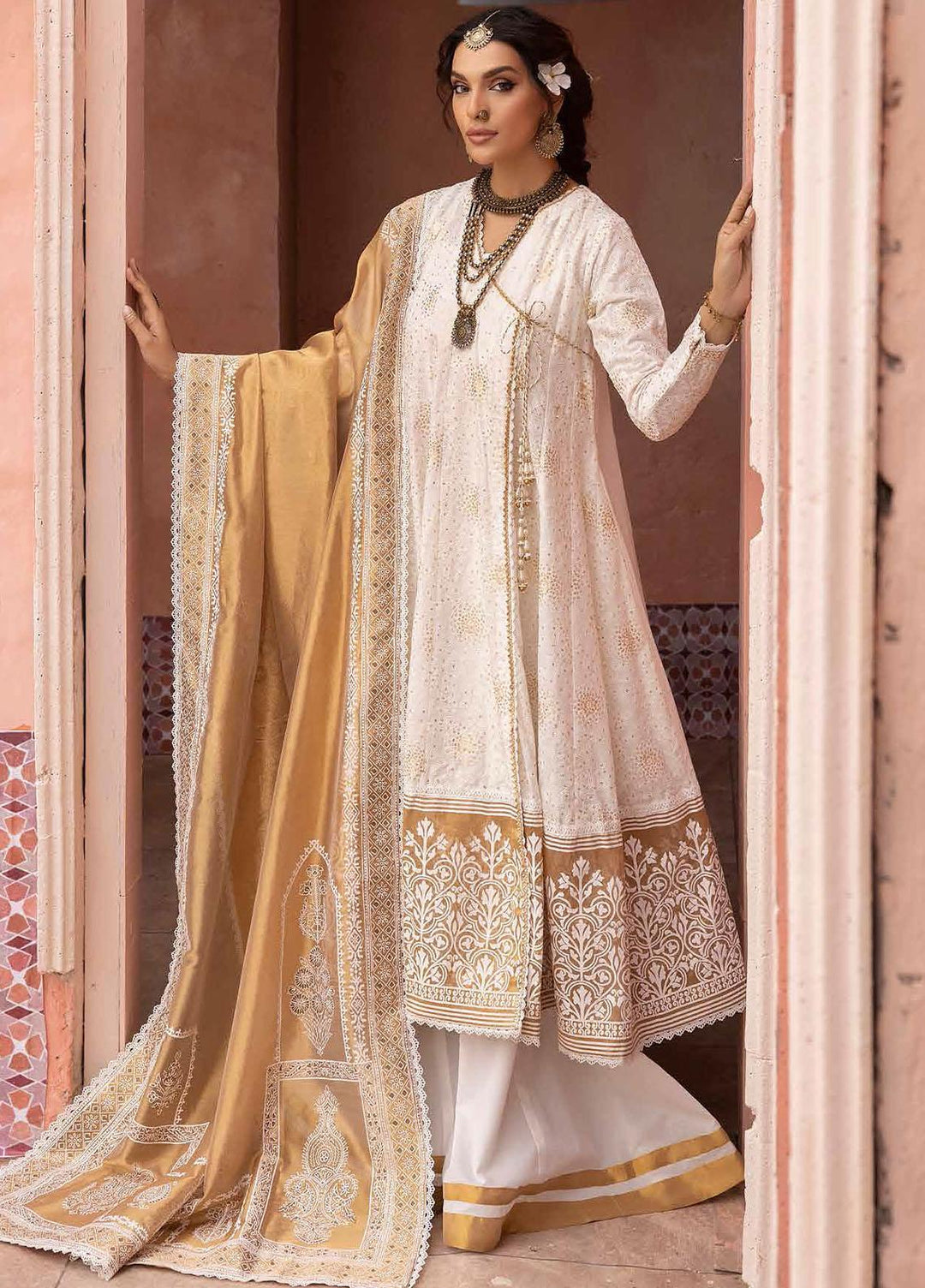 Gul Ahmed Embroidered Lawn Suits Unstitched 3 Piece GA23F FE-32029 - Festive Collection