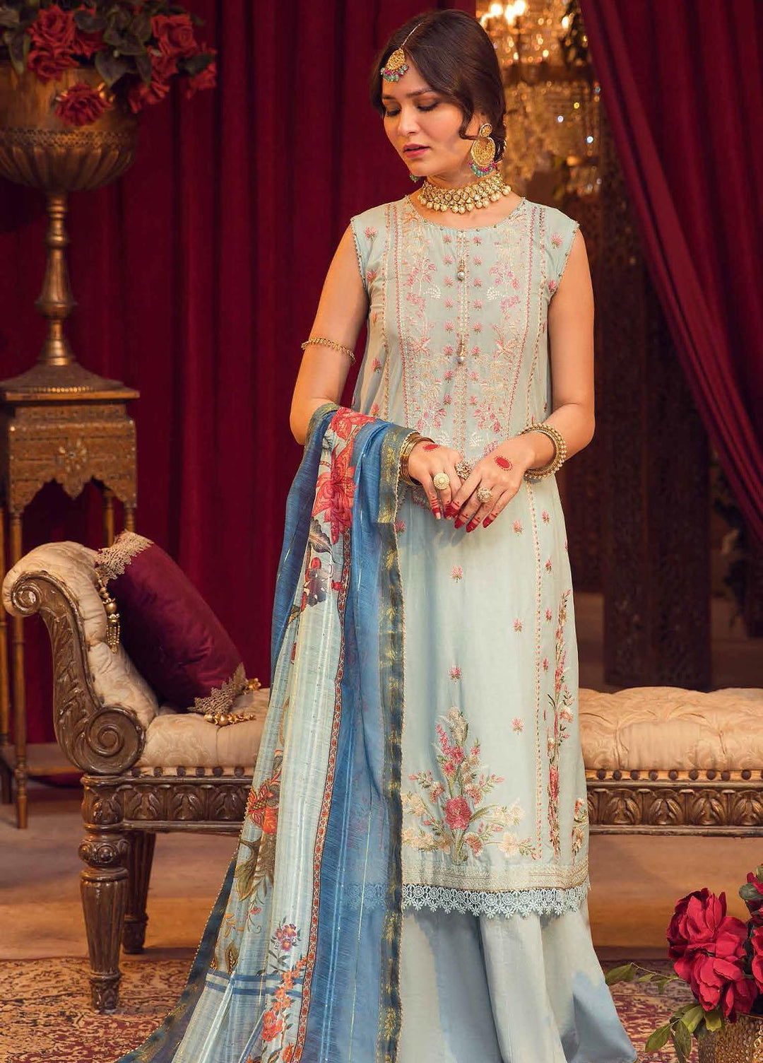 Gul Ahmed Embroidered Lawn Suits Unstitched 3 Piece GA23F FE-32040 - Festive Collection