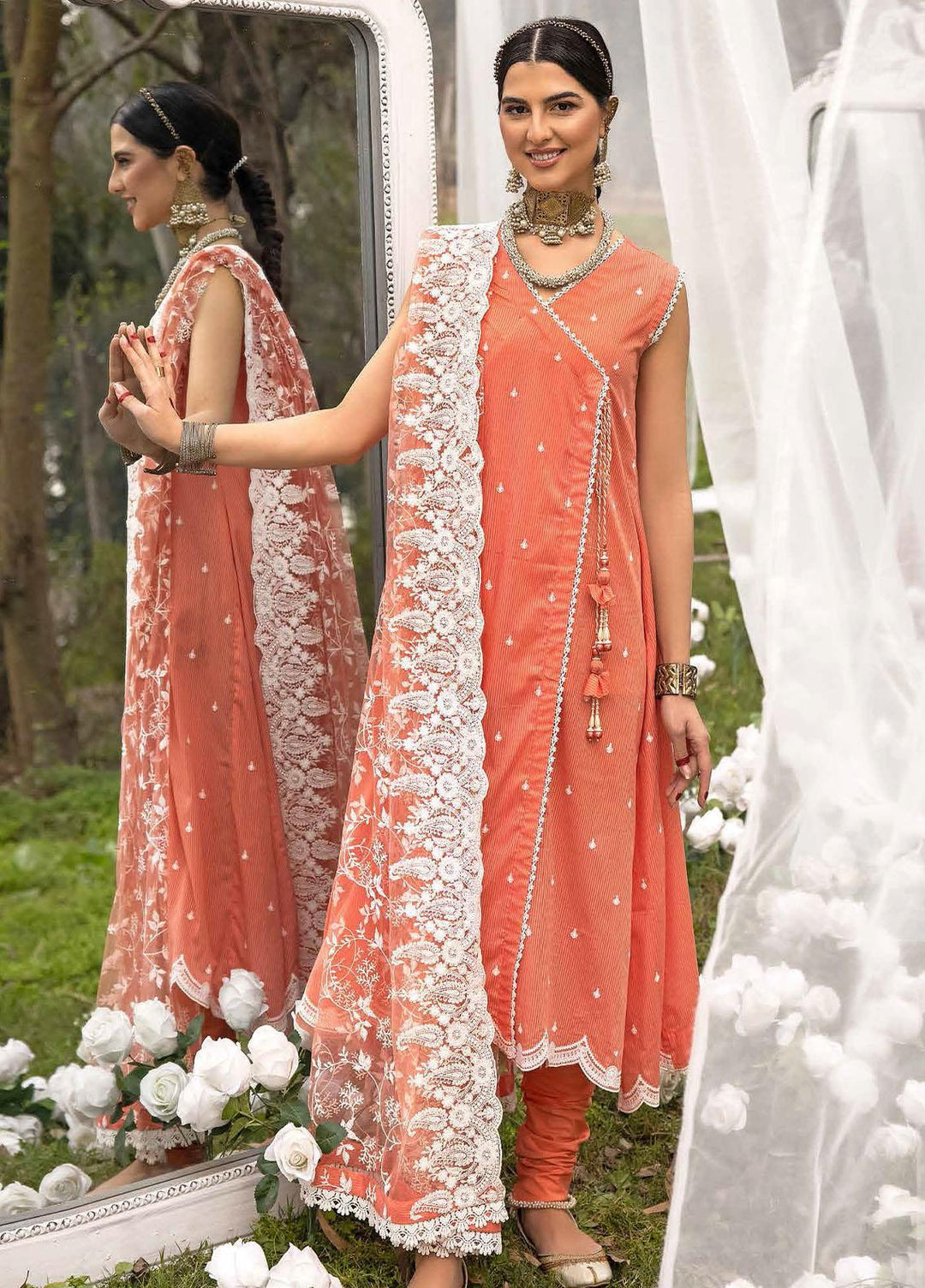 Gul Ahmed Embroidered Lawn Suits Unstitched 3 Piece GA23F FE-32072 - Festive Collection