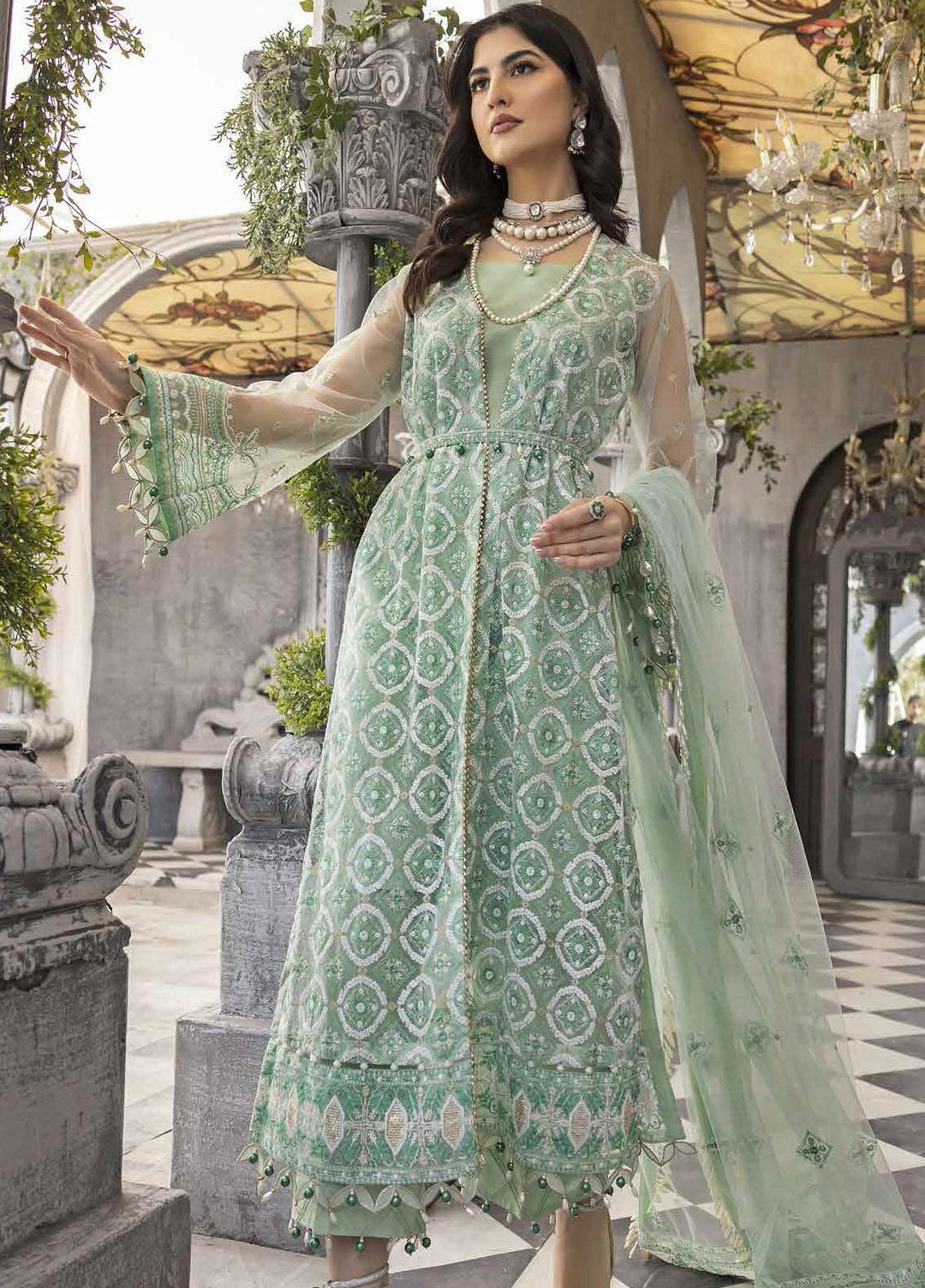 Gul Ahmed Embroidered Lawn Suits Unstitched 3 Piece GA23F FE-32081 - Festive Collection