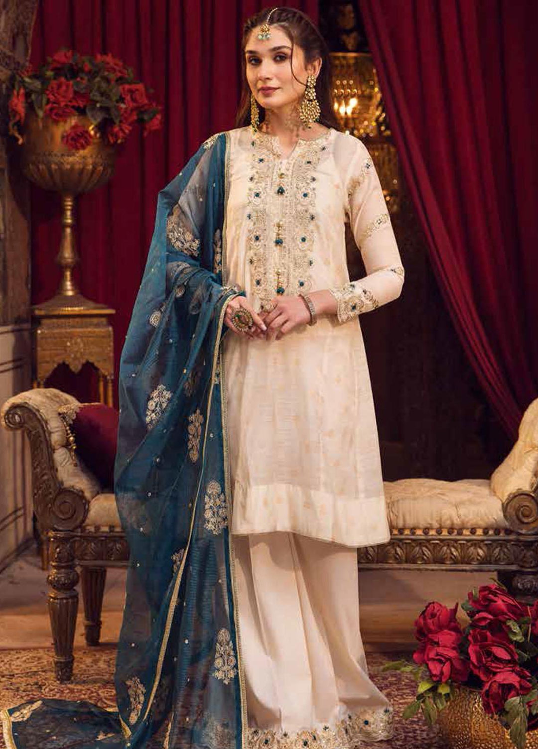 Gul Ahmed Embroidered Lawn Suits Unstitched 3 Piece GA23F FE-32083 - Festive Collection