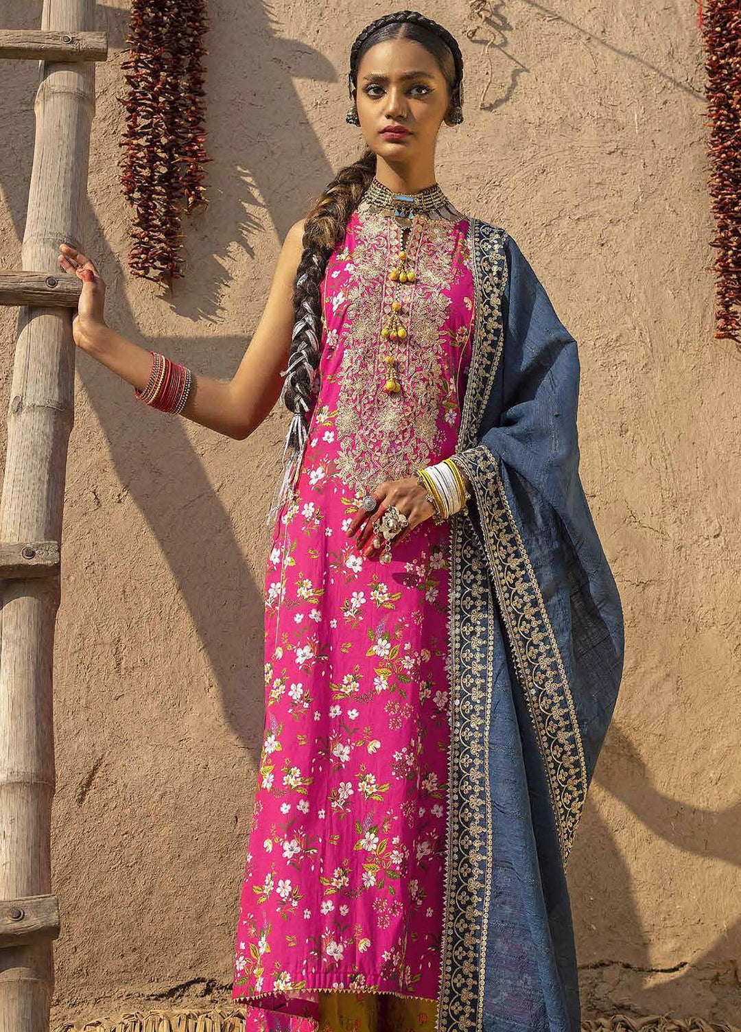 Gul Ahmed Embroidered Lawn Suits Unstitched 3 Piece GA23F FE-32100 - Festive Collection