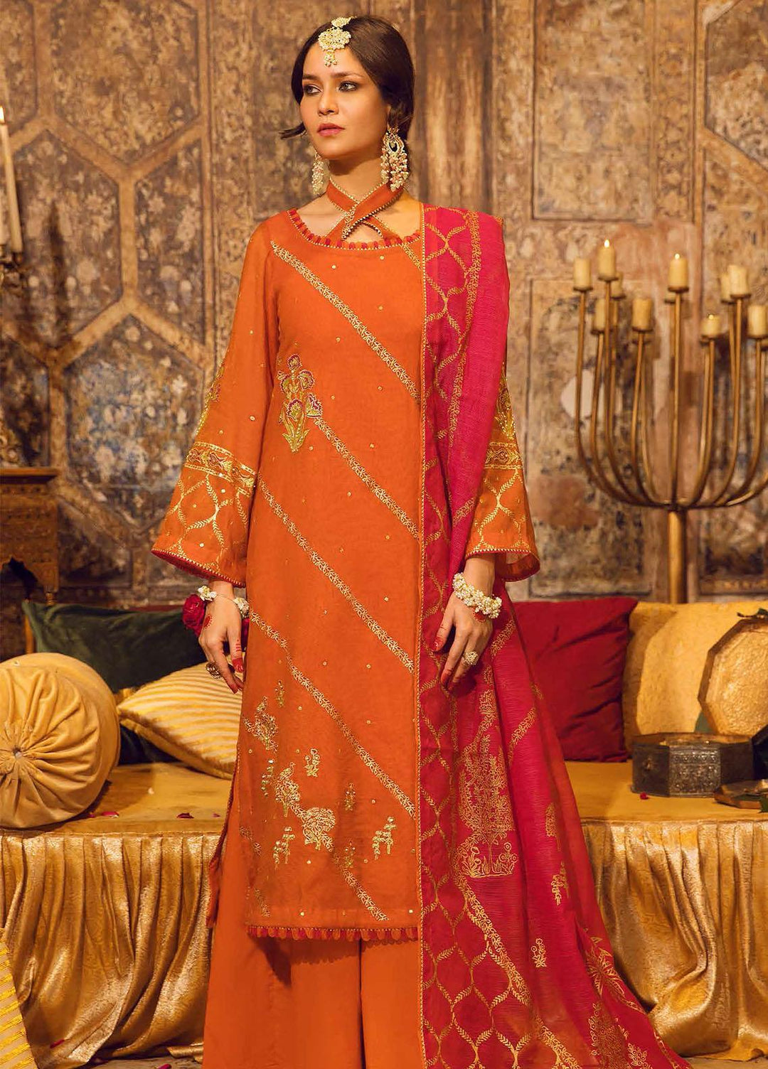 Gul Ahmed Embroidered Lawn Suits Unstitched 3 Piece GA23F FE-32104 - Festive Collection