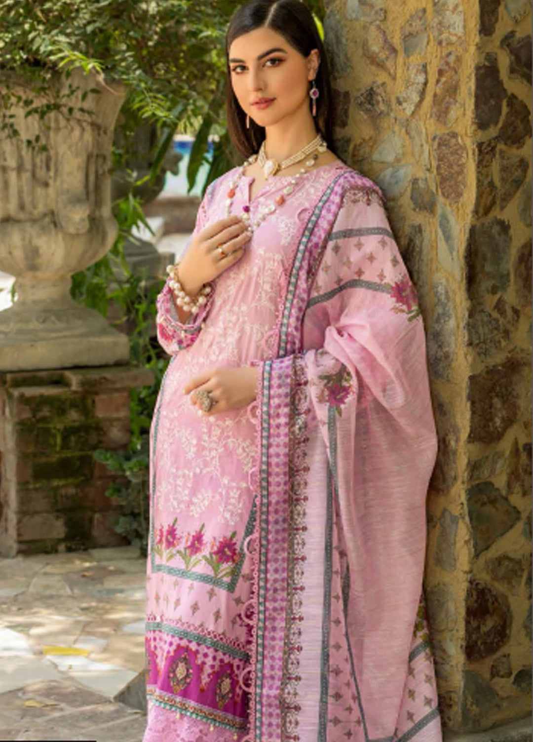 Gul Ahmed Fancy Cambric Suits Unstitched 3 Piece GA23PF CN-32021 - Summer Collection