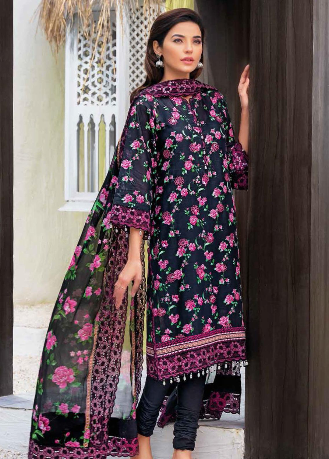 Gul Ahmed Embroidered Lawn Suits Unstitched 3 Piece GA22FS BCT-37 - Summer Collection