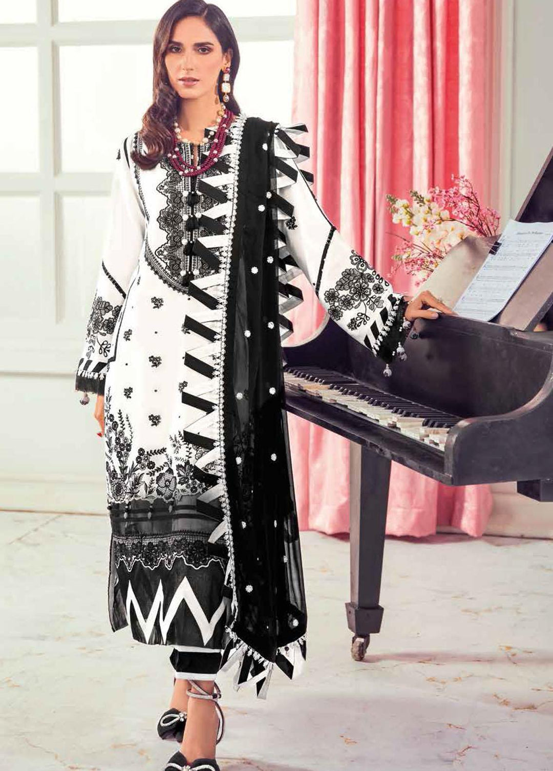 Gul Ahmed Embroidered Lawn Suits Unstitched 3 Piece GA22FS LSV-22023 - Summer Collection