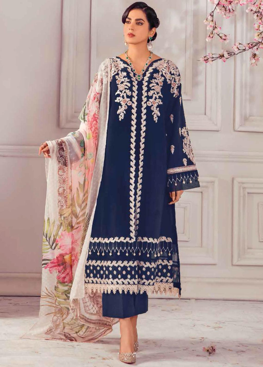 Gul Ahmed Embroidered Lawn Suits Unstitched 3 Piece GA22FS LSV-22036 - Summer Collection