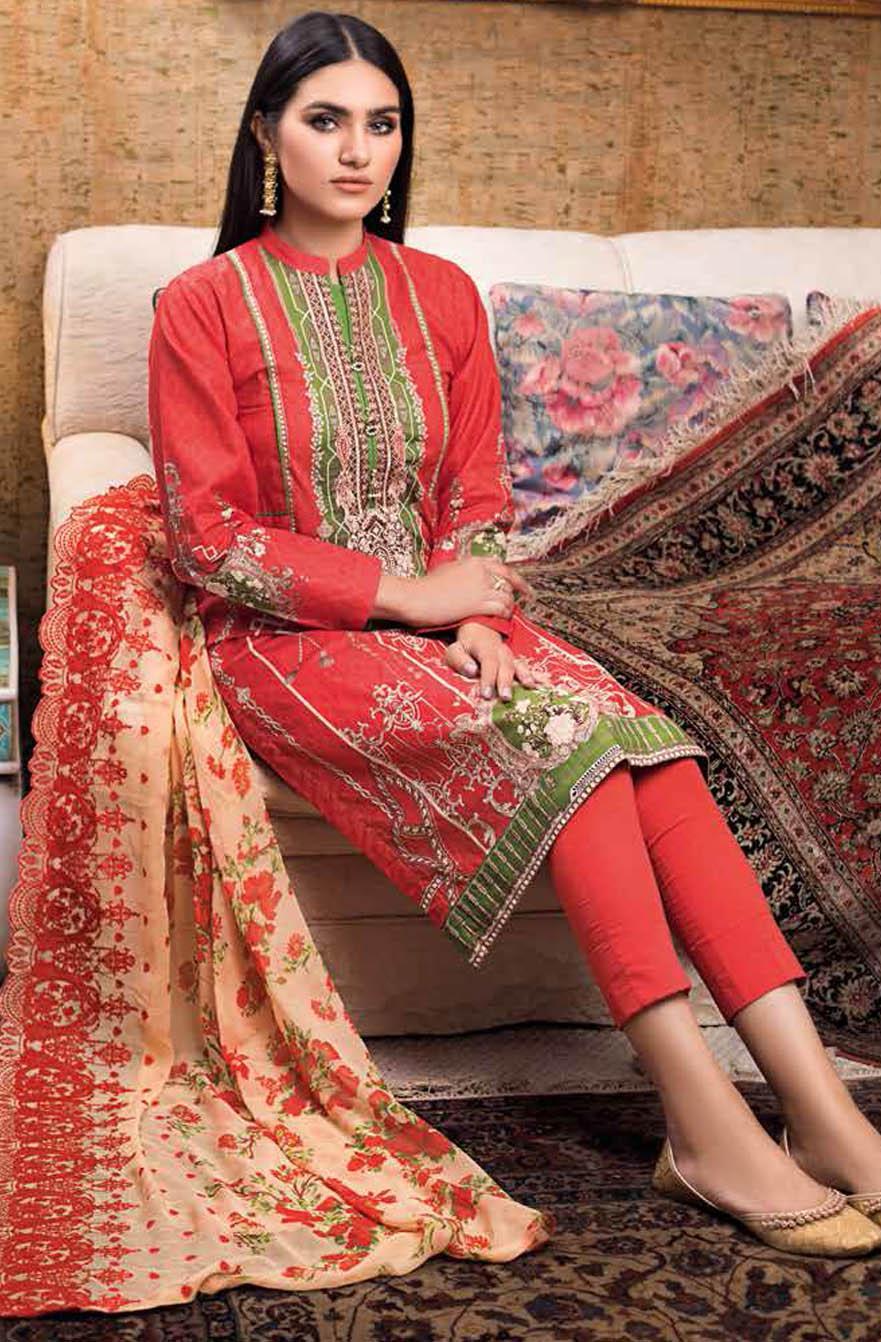 Gul Ahmed Embroidered Lawn Suits Unstitched 3 Piece GA21S PM 417 - Summer Collection main image 0