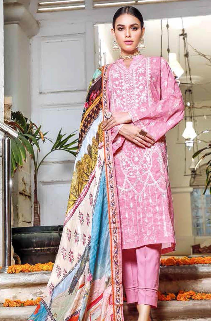 Gul Ahmed Embroidered Lawn Suits Unstitched 3 Piece GA21S FS 25 - Summer Collection