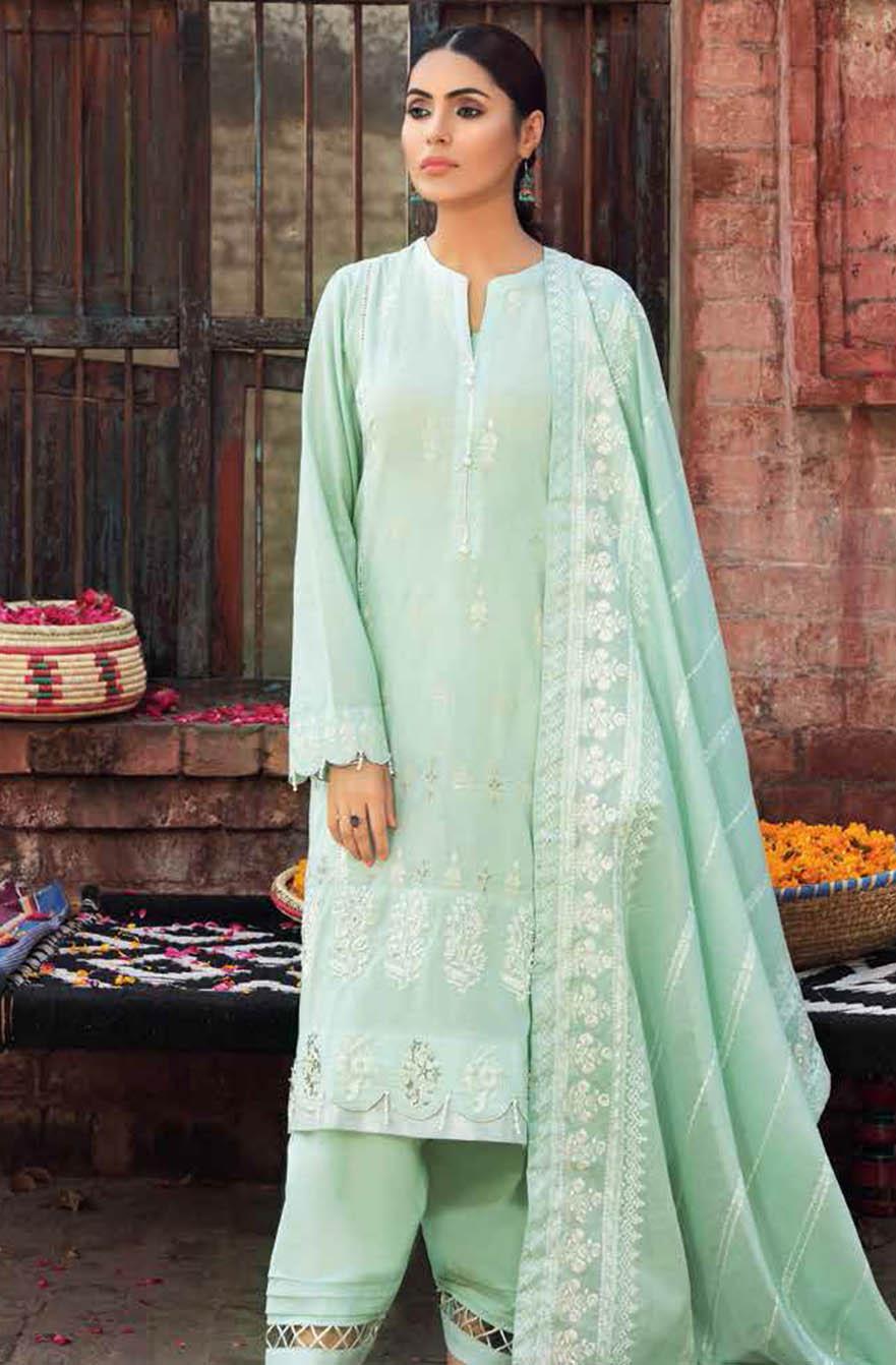 Gul Ahmed Embroidered Lawn Suits Unstitched 3 Piece GA21S FS 48 - Summer Collection