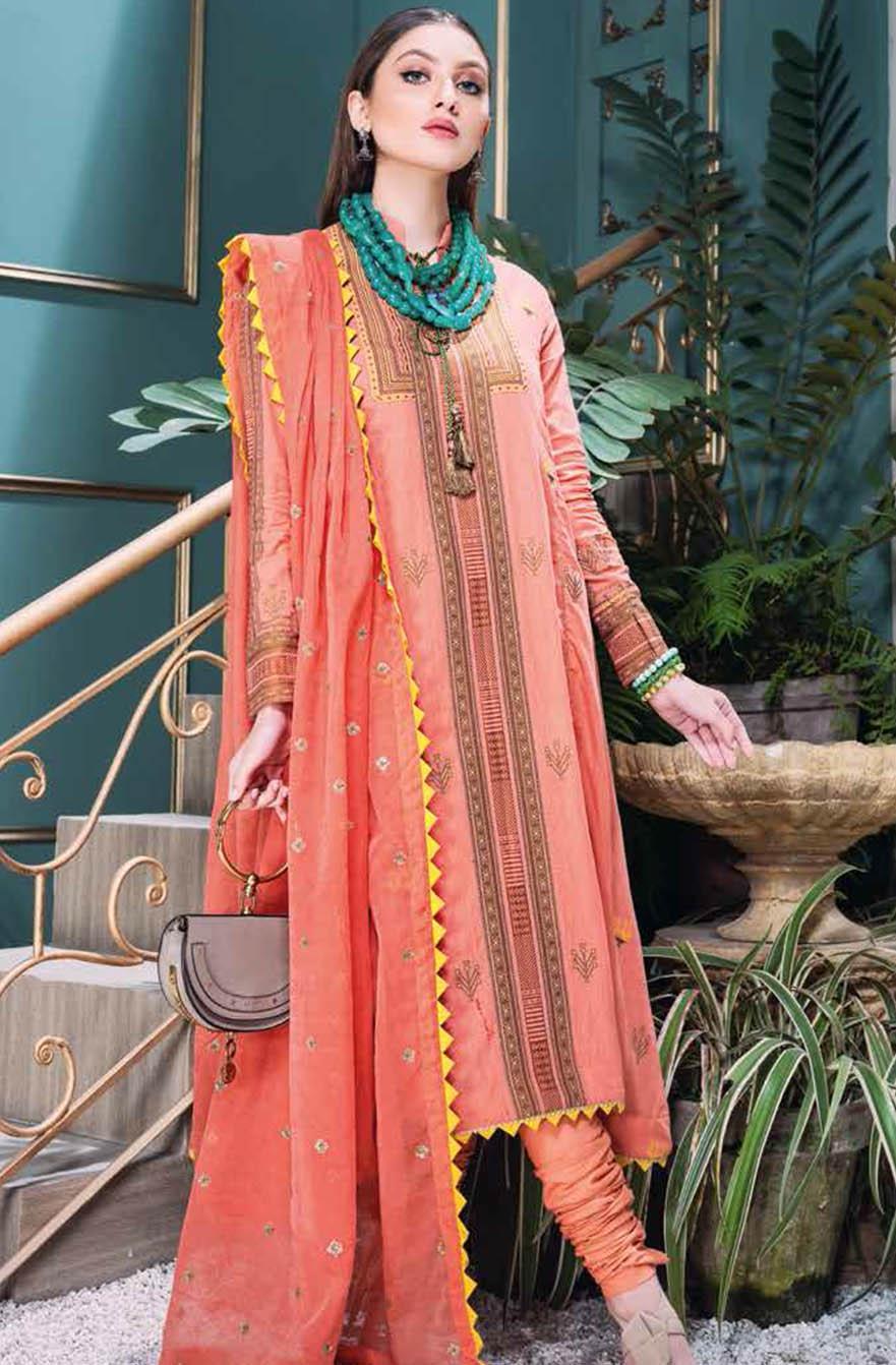 Gul Ahmed Embroidered Jacquard Suits Unstitched 3 Piece GA21S FS 53 - Summer Collection