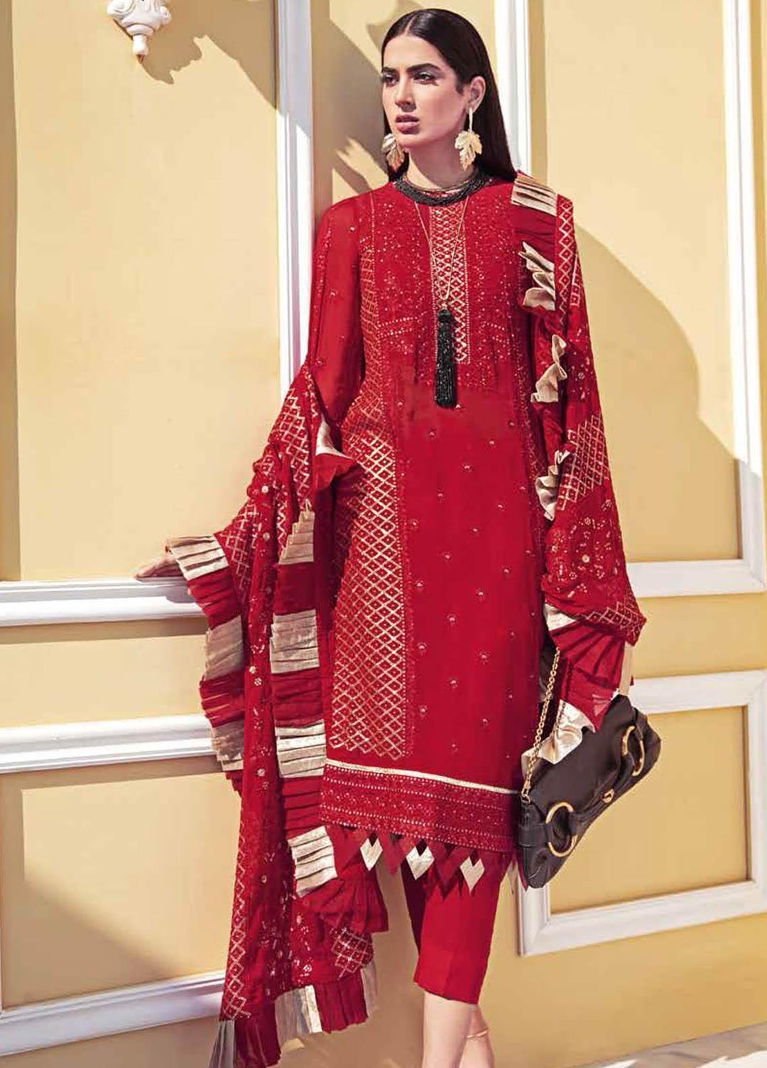 Gul Ahmed Embroidered Chiffon Suits Unstitched 3 Piece GA21S LE 35 - Summer Collection