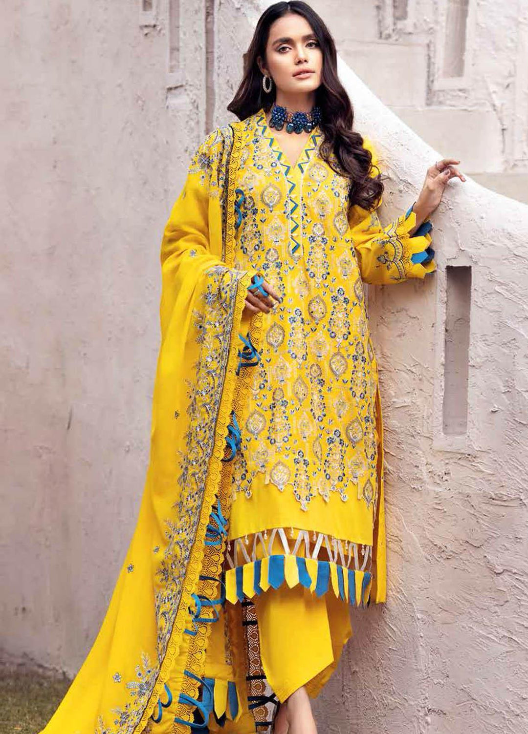 Gul Ahmed Embroidered Swiss Voile Suits Unstitched 3 Piece GA21S LSV 54 - Summer Collection