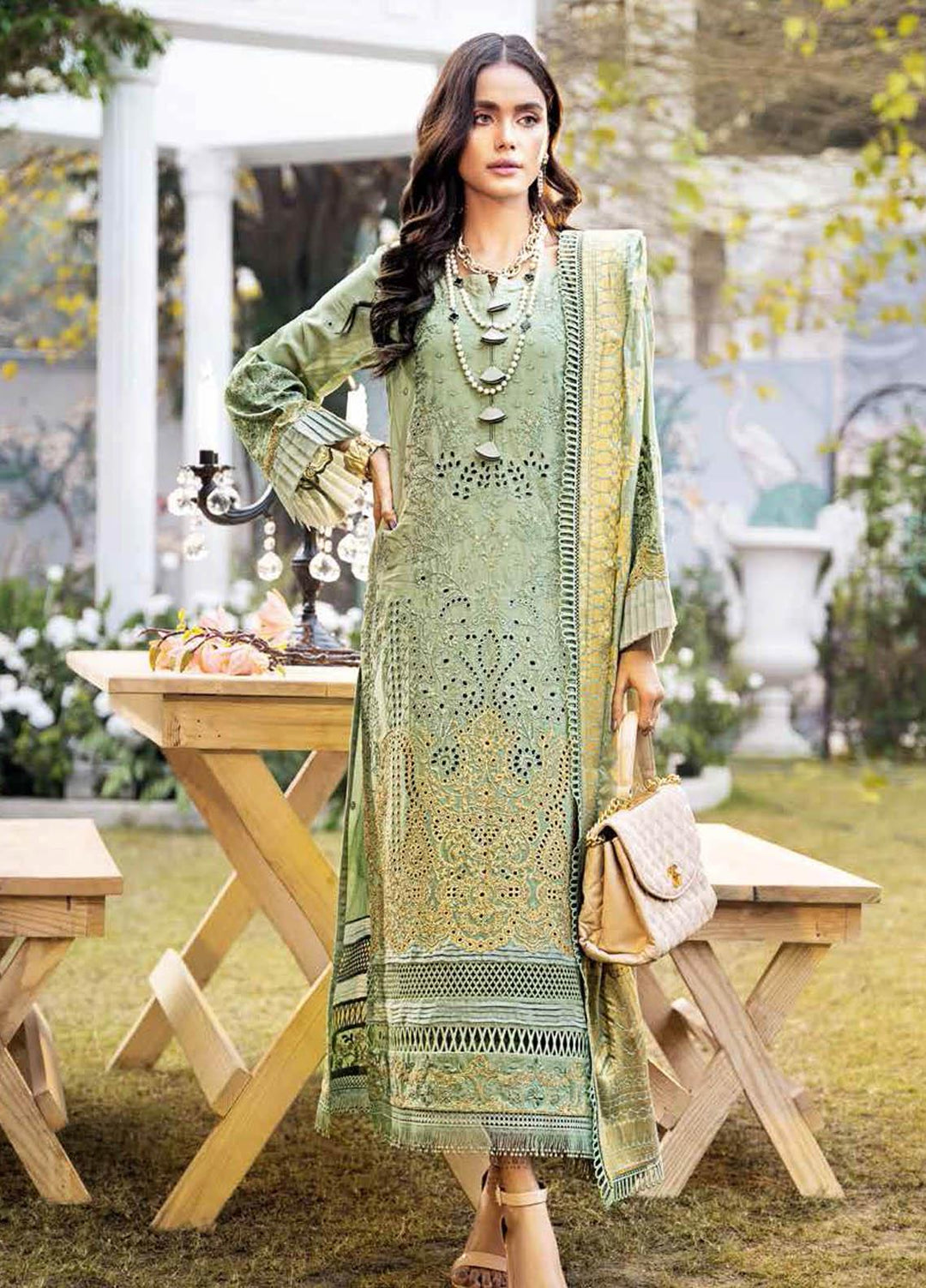 Gul Ahmed Embroidered Swiss Voile Suits Unstitched 3 Piece GA21S LSV 55 - Summer Collection