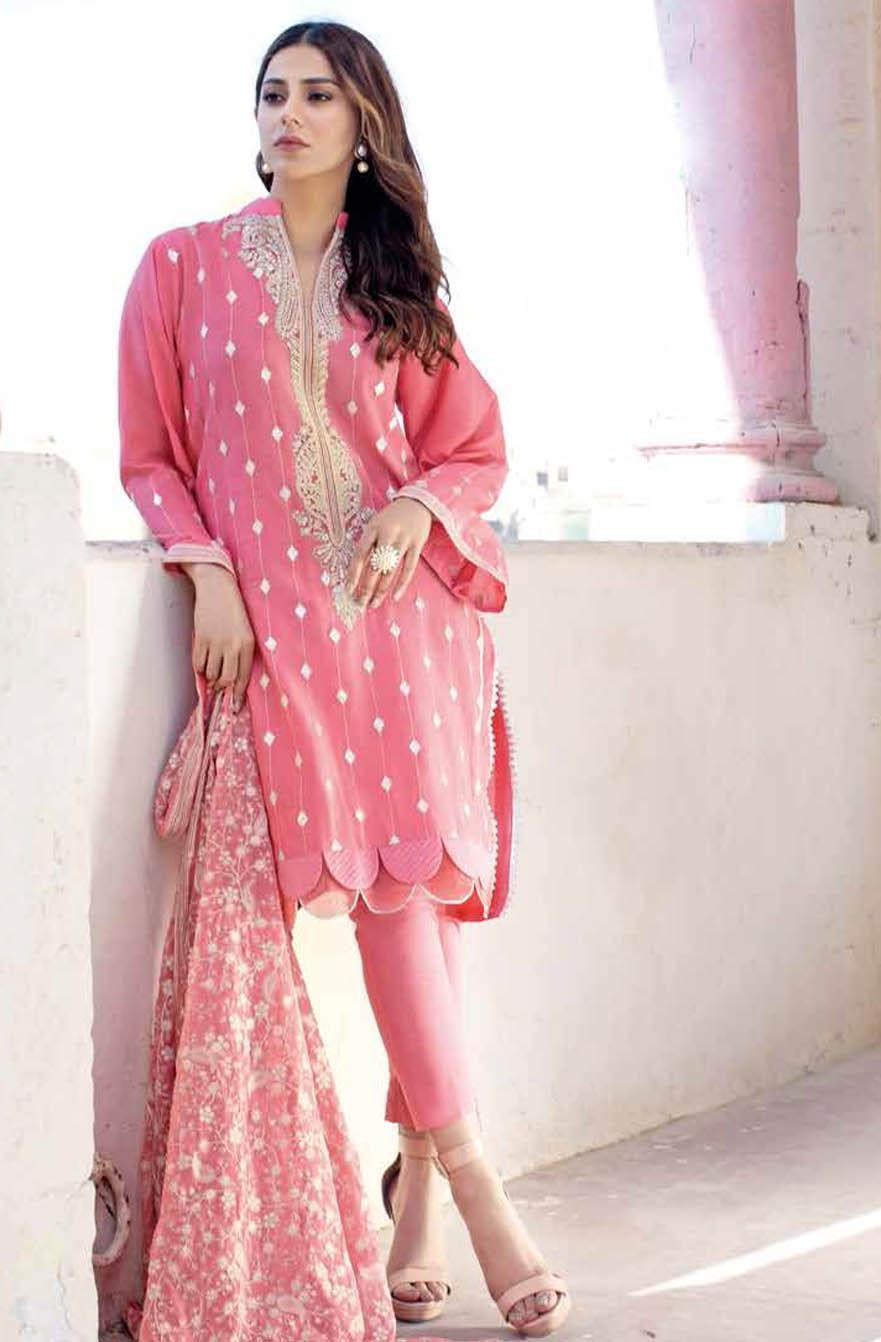 Gul Ahmed Embroidered Lawn Suits Unstitched 3 Piece GA21S PM 385 - Summer Collection