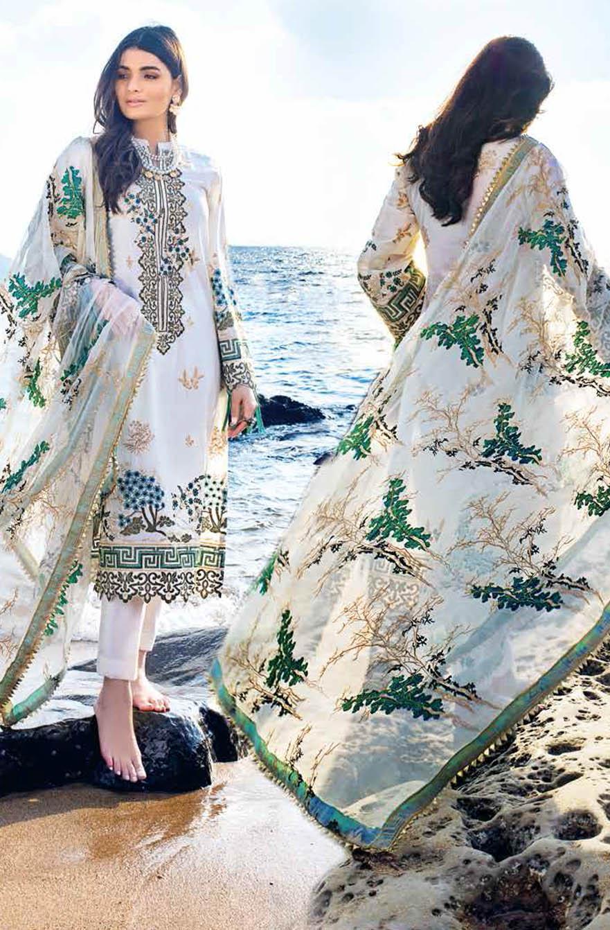 Gul Ahmed Embroidered Lawn Suits Unstitched 3 Piece GA21S PM 407 - Summer Collection