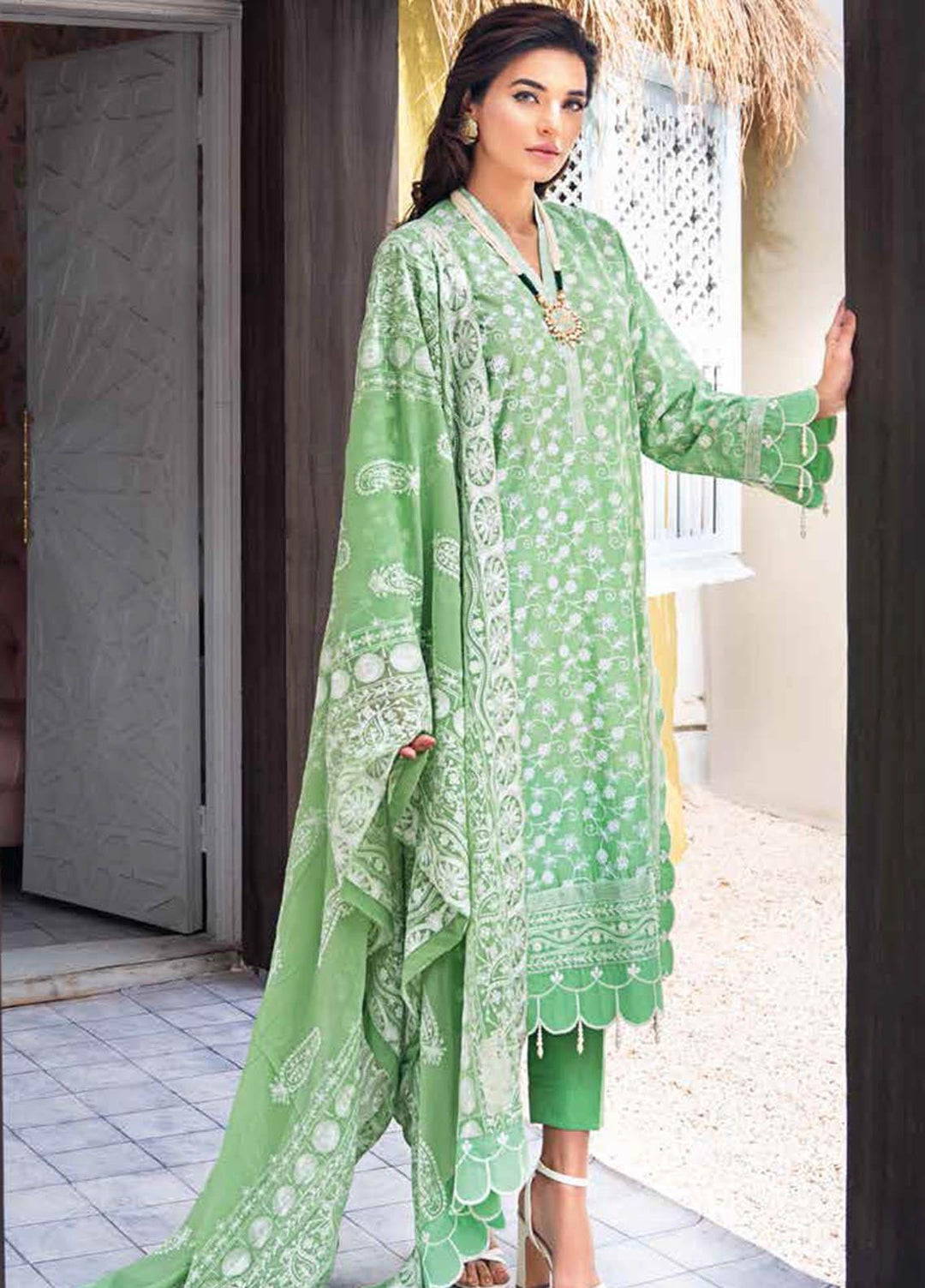 Gul Ahmed Embroidered Lawn Suits Unstitched 3 Piece GA21S PM 420 - Summer Collection