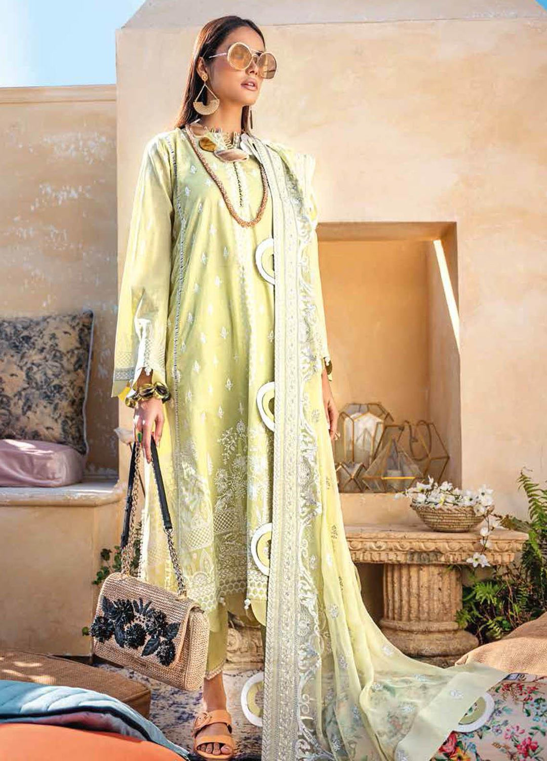 Gul Ahmed Embroidered Lawn Suits Unstitched 3 Piece GA21S SP 43 - Summer Collection