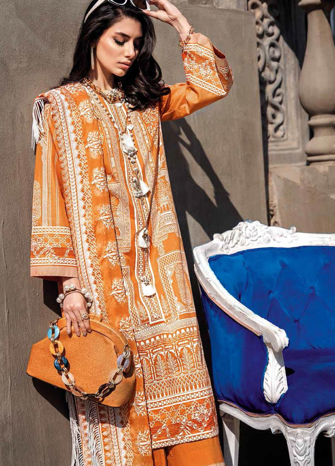 Gul Ahmed Embroidered Lawn Suits Unstitched 3 Piece GA21S SP 55 - Summer Collection
