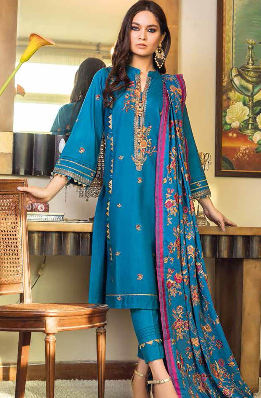 Gul Ahmed Embroidered Lawn Suits Unstitched 3 Piece GA21S SP 71 - Summer Collection