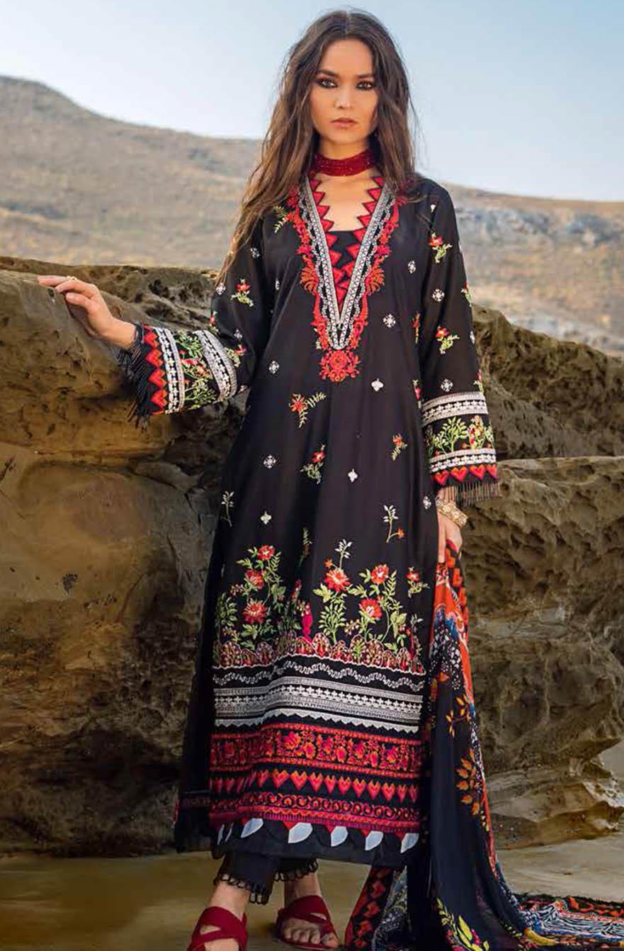 Gul Ahmed Embroidered Lawn Suits Unstitched 3 Piece GA21S SSM 56 - Summer Collection