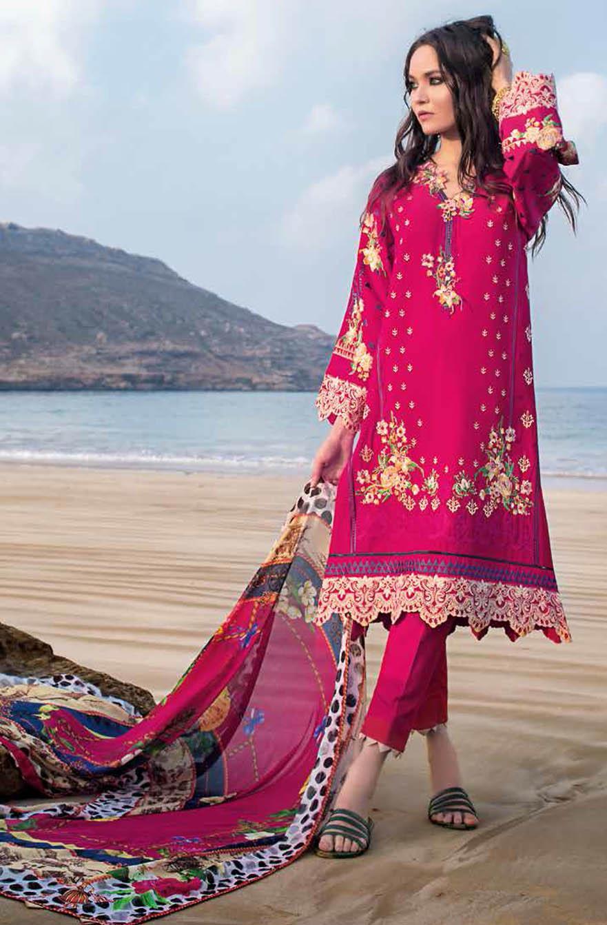 Gul Ahmed Embroidered Lawn Suits Unstitched 3 Piece GA21S SSM 58 - Summer Collection